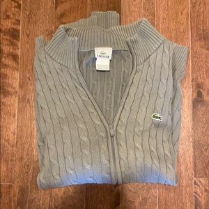 Lacoste cable zip sweater